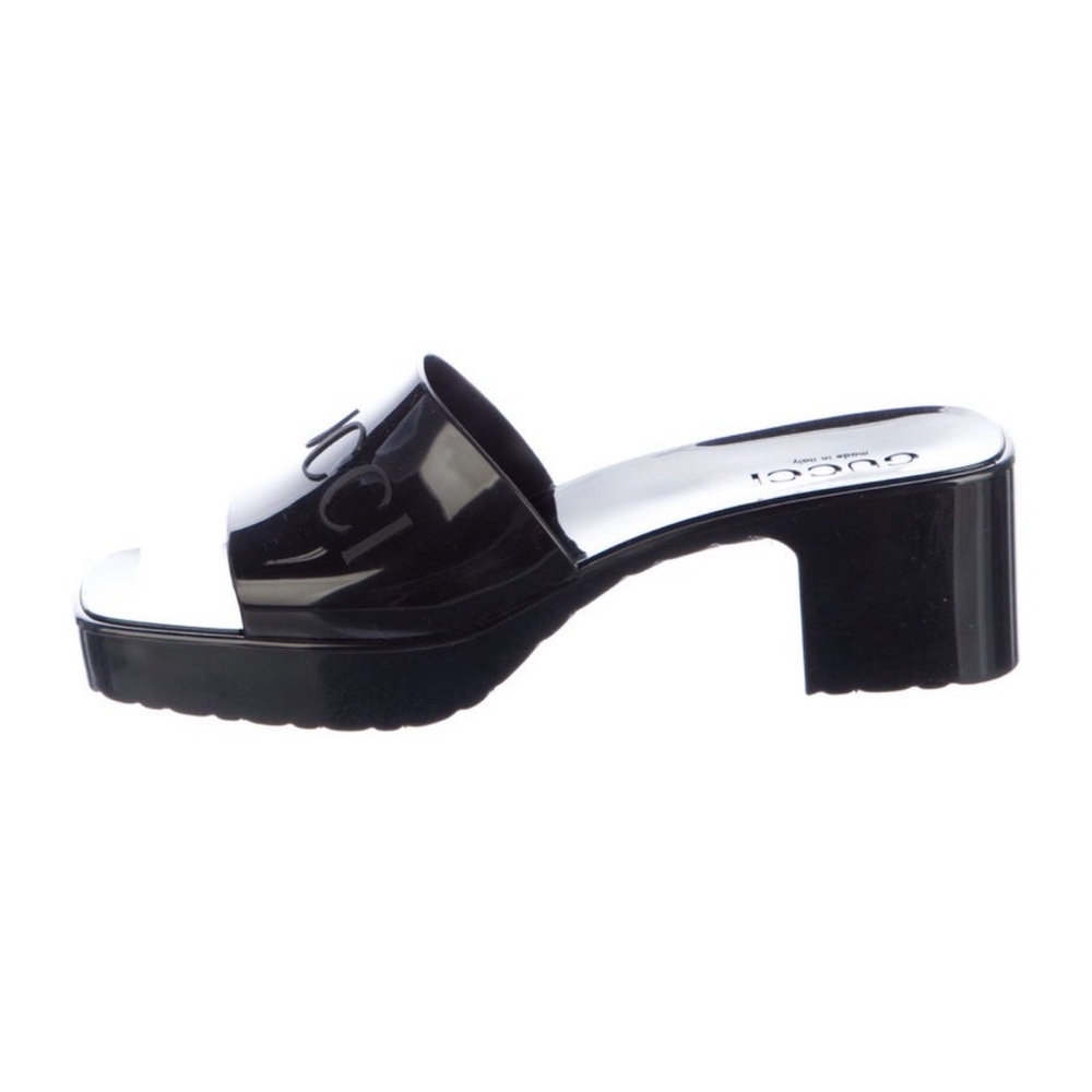 NWT Gucci Rubber Women's Black Glossy Platforms. US 8, 9 - Picture 3 of 6